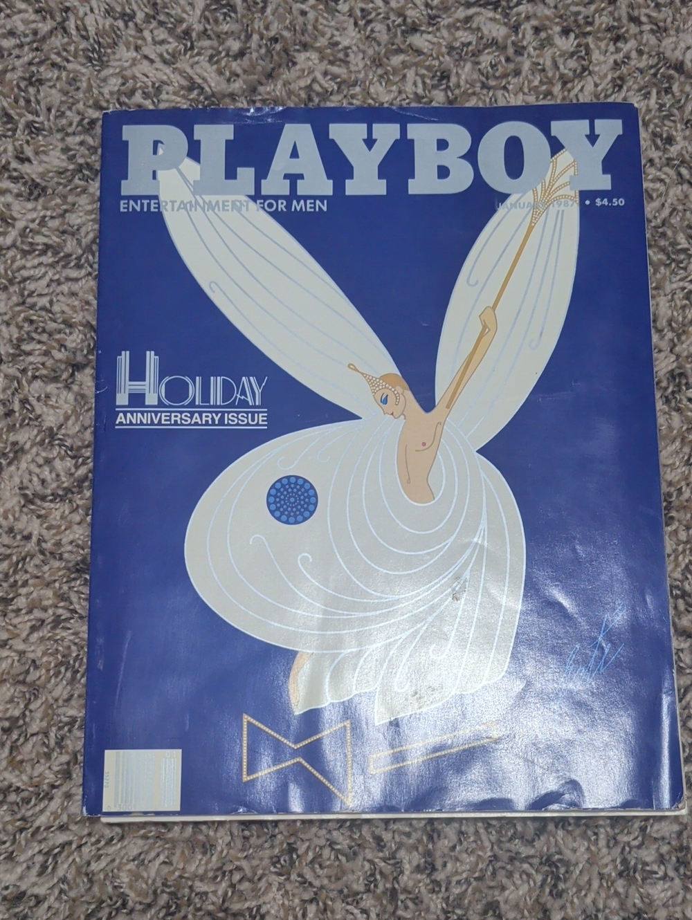 PLAYBOY January 1987 Holiday Anniversary Issue Detachable Marilyn Monroe Poster